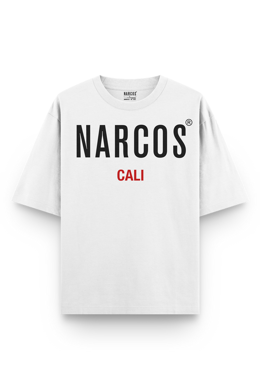 T-SHIRT NARCOS BLANC CALI