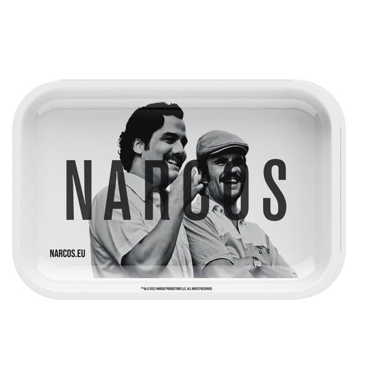 Narcos Metal Rolling Tray Blanc